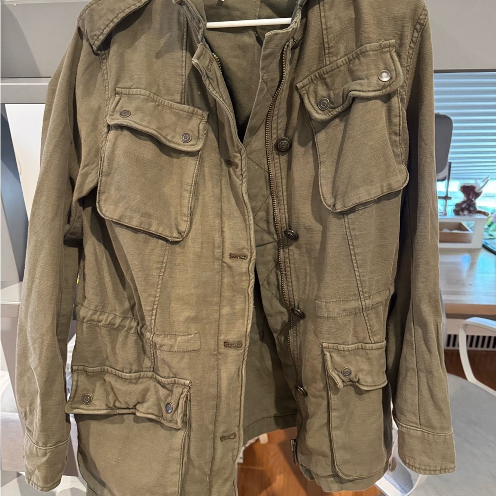 Free People Khaki Utility/safari Jacket